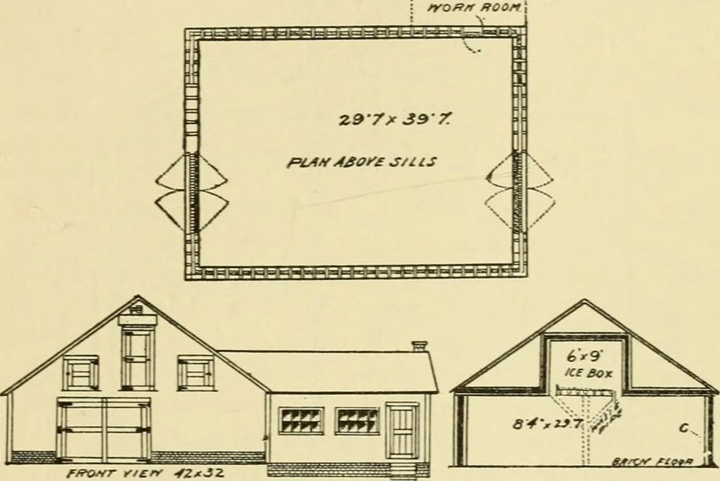 An illustration from Barn plans and outbuildings, 1914, leaf 382