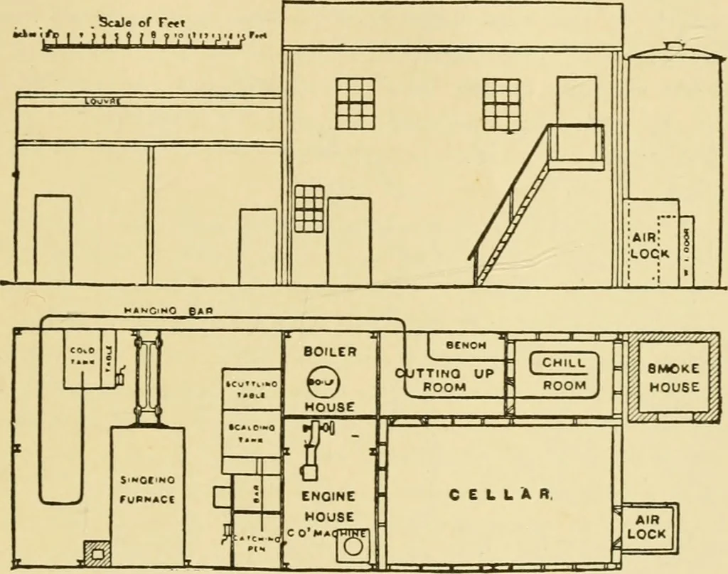 An illustration from Barn plans and outbuildings, 1914, leaf 390