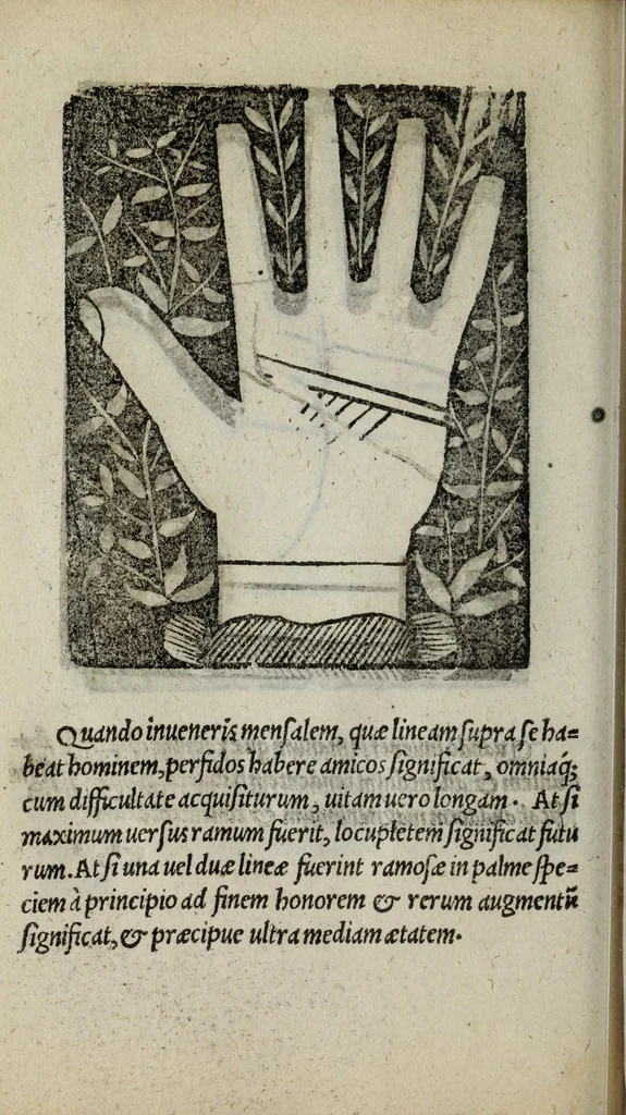 An illustration from Barptolomaei Coclitis bononiensis, naturalis philosophiae ac medicinae doctoris, Physiognomiae & chiromantiae compendium, 1533, leaf 176