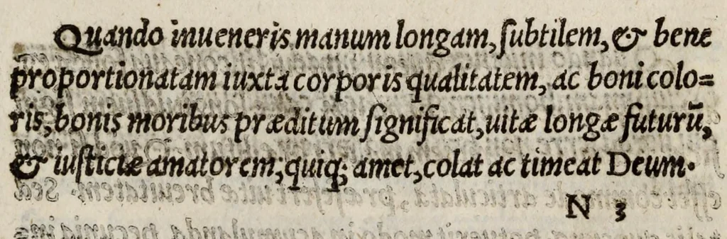 An illustration from Barptolomaei Coclitis bononiensis, naturalis philosophiae ac medicinae doctoris, Physiognomiae & chiromantiae compendium, 1533, leaf 225