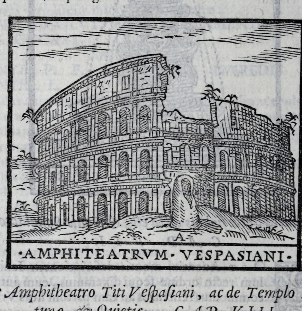An illustration from Bartholomaei Marliani Vrbis Romae topographia, 1588, leaf 192
