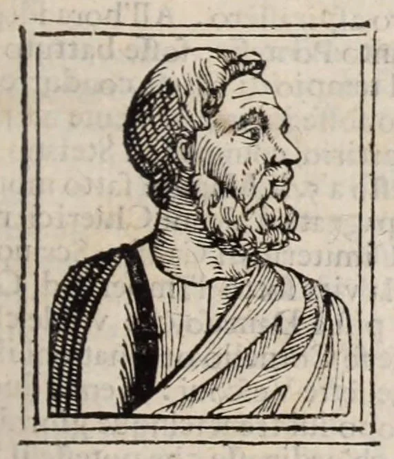 An illustration from Bartolomeo Platina delle vite de' pontefici: : dal Salvator nostro fino a Paolo II. accresciute con quelle de' Papi moderni da Sisto quarto fino ad Alessandro VII. regnante., 1666, leaf 135
