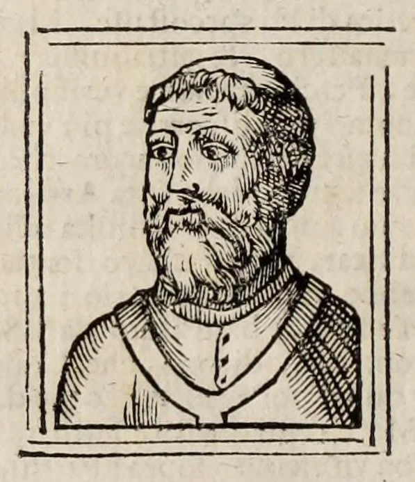 An illustration from Bartolomeo Platina delle vite de' pontefici: : dal Salvator nostro fino a Paolo II. accresciute con quelle de' Papi moderni da Sisto quarto fino ad Alessandro VII. regnante., 1666, leaf 158