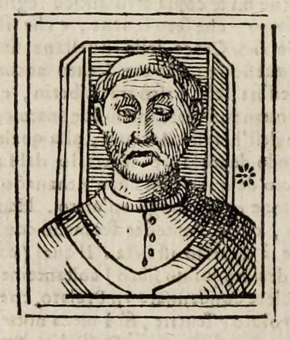 An illustration from Bartolomeo Platina delle vite de' pontefici: : dal Salvator nostro fino a Paolo II. accresciute con quelle de' Papi moderni da Sisto quarto fino ad Alessandro VII. regnante., 1666, leaf 164