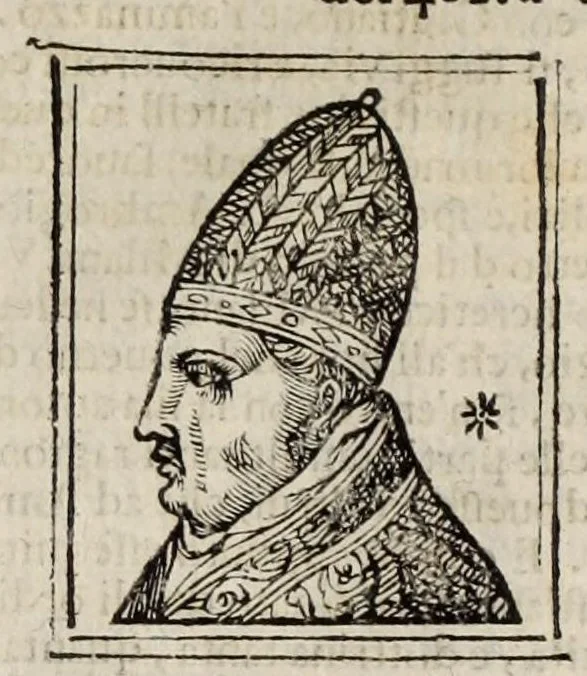 An illustration from Bartolomeo Platina delle vite de' pontefici: : dal Salvator nostro fino a Paolo II. accresciute con quelle de' Papi moderni da Sisto quarto fino ad Alessandro VII. regnante., 1666, leaf 170