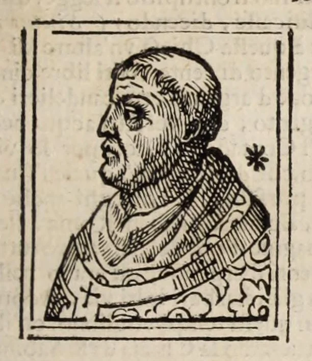 An illustration from Bartolomeo Platina delle vite de' pontefici: : dal Salvator nostro fino a Paolo II. accresciute con quelle de' Papi moderni da Sisto quarto fino ad Alessandro VII. regnante., 1666, leaf 177