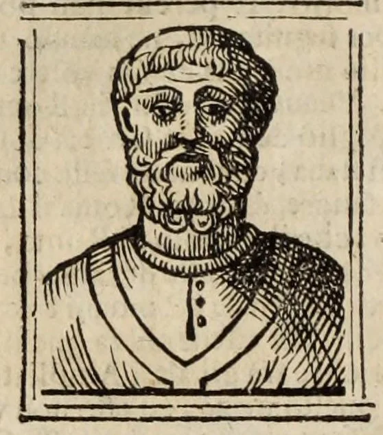 An illustration from Bartolomeo Platina delle vite de' pontefici: : dal Salvator nostro fino a Paolo II. accresciute con quelle de' Papi moderni da Sisto quarto fino ad Alessandro VII. regnante., 1666, leaf 198