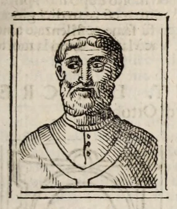 An illustration from Bartolomeo Platina delle vite de' pontefici: : dal Salvator nostro fino a Paolo II. accresciute con quelle de' Papi moderni da Sisto quarto fino ad Alessandro VII. regnante., 1666, leaf 211