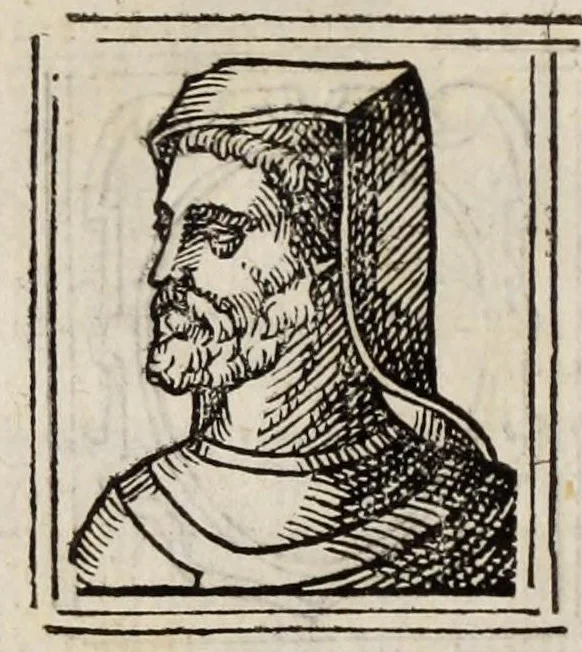 An illustration from Bartolomeo Platina delle vite de' pontefici: : dal Salvator nostro fino a Paolo II. accresciute con quelle de' Papi moderni da Sisto quarto fino ad Alessandro VII. regnante., 1666, leaf 220