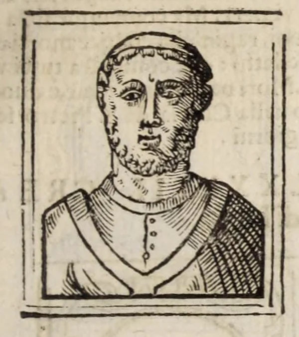 An illustration from Bartolomeo Platina delle vite de' pontefici: : dal Salvator nostro fino a Paolo II. accresciute con quelle de' Papi moderni da Sisto quarto fino ad Alessandro VII. regnante., 1666, leaf 229