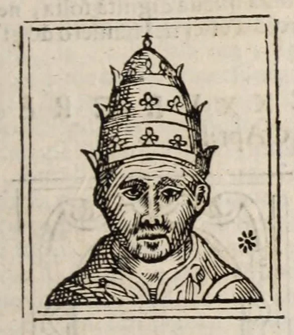 An illustration from Bartolomeo Platina delle vite de' pontefici: : dal Salvator nostro fino a Paolo II. accresciute con quelle de' Papi moderni da Sisto quarto fino ad Alessandro VII. regnante., 1666, leaf 295