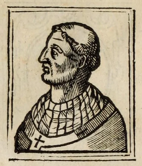 An illustration from Bartolomeo Platina delle vite de' pontefici: : dal Salvator nostro fino a Paolo II. accresciute con quelle de' Papi moderni da Sisto quarto fino ad Alessandro VII. regnante., 1666, leaf 302