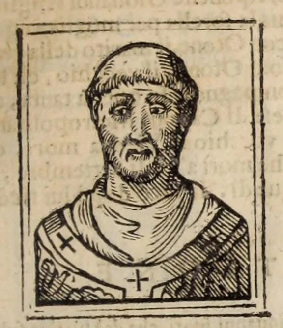 An illustration from Bartolomeo Platina delle vite de' pontefici: : dal Salvator nostro fino a Paolo II. accresciute con quelle de' Papi moderni da Sisto quarto fino ad Alessandro VII. regnante., 1666, leaf 305