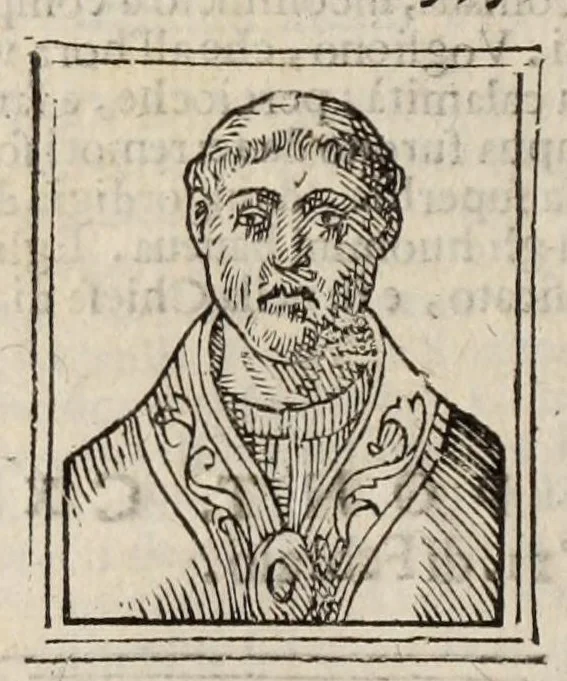 An illustration from Bartolomeo Platina delle vite de' pontefici: : dal Salvator nostro fino a Paolo II. accresciute con quelle de' Papi moderni da Sisto quarto fino ad Alessandro VII. regnante., 1666, leaf 312