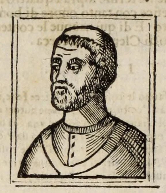 An illustration from Bartolomeo Platina delle vite de' pontefici: : dal Salvator nostro fino a Paolo II. accresciute con quelle de' Papi moderni da Sisto quarto fino ad Alessandro VII. regnante., 1666, leaf 418