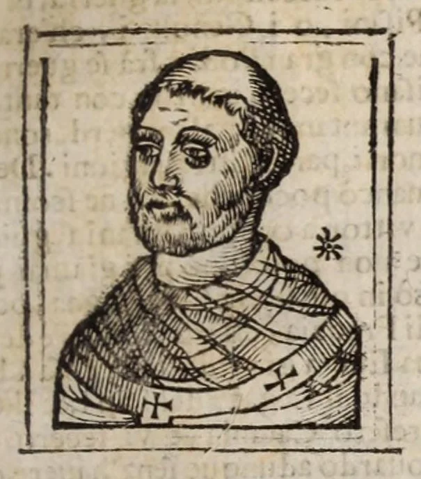 An illustration from Bartolomeo Platina delle vite de' pontefici: : dal Salvator nostro fino a Paolo II. accresciute con quelle de' Papi moderni da Sisto quarto fino ad Alessandro VII. regnante., 1666, leaf 431