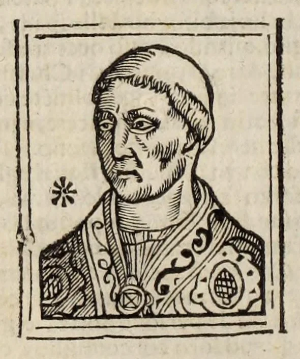 An illustration from Bartolomeo Platina delle vite de' pontefici: : dal Salvator nostro fino a Paolo II. accresciute con quelle de' Papi moderni da Sisto quarto fino ad Alessandro VII. regnante., 1666, leaf 644