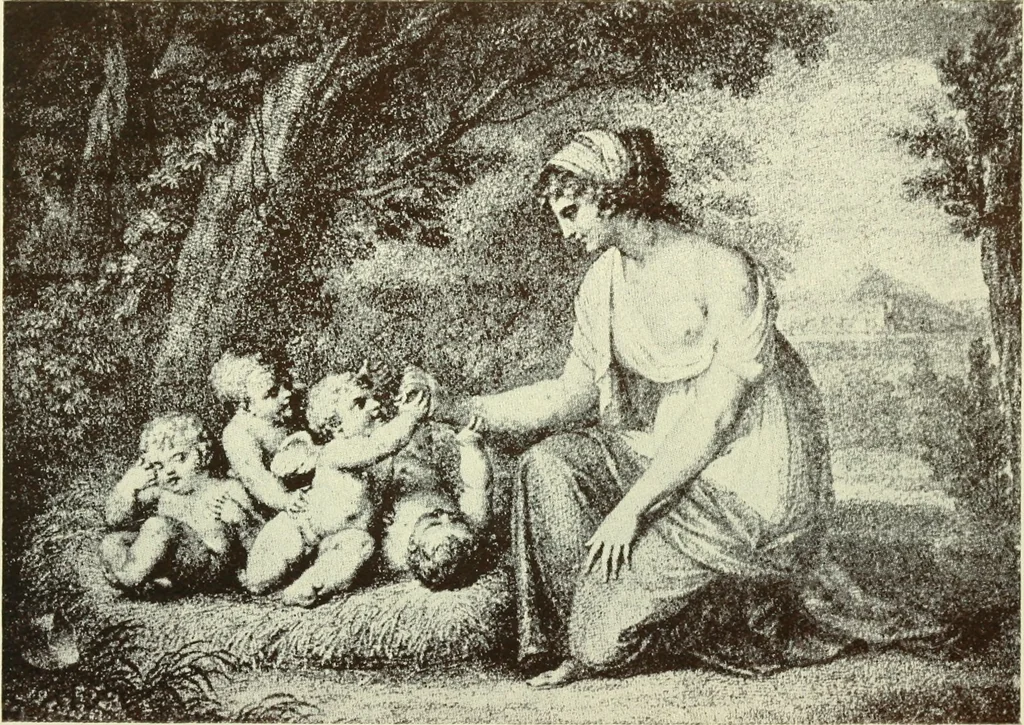 An illustration from Bartolozzi and his pupils in England : with an abridged list of his more important prints in line and stipple, 1903, leaf 117
