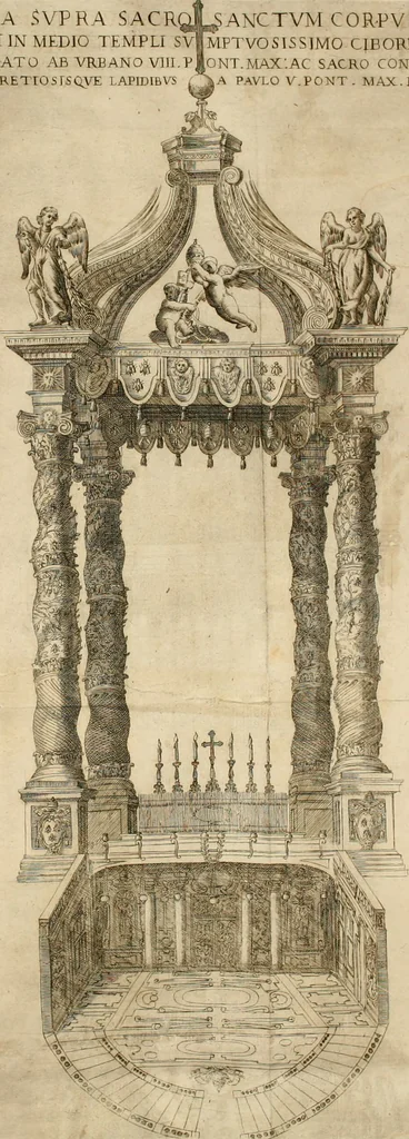 An illustration from Basilicae veteris vaticanae descriptio, 1646, leaf 187