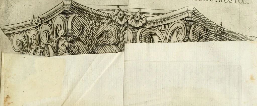 An illustration from Basilicae veteris vaticanae descriptio, 1646, leaf 188