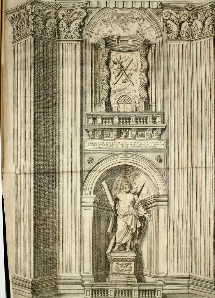 An illustration from Basilicae veteris vaticanae descriptio, 1646, leaf 189