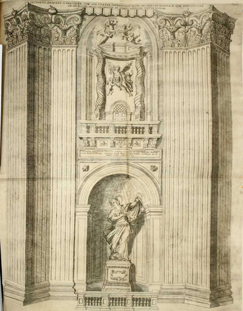 An illustration from Basilicae veteris vaticanae descriptio, 1646, leaf 191