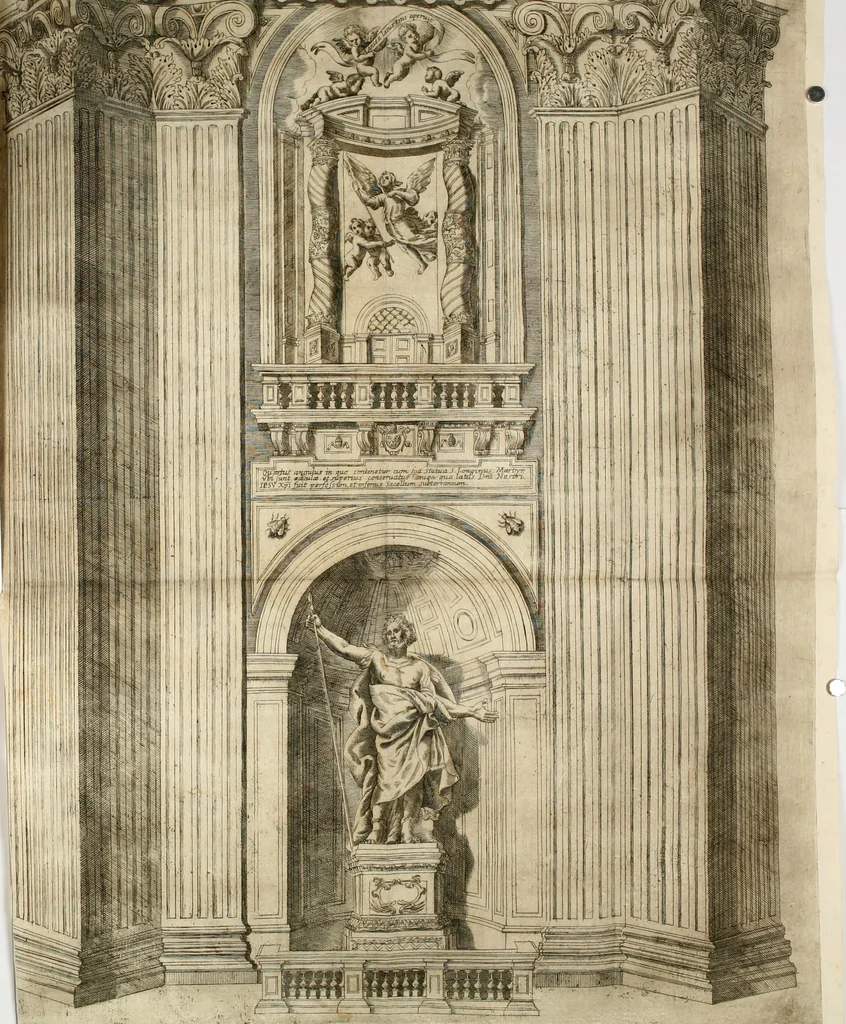 An illustration from Basilicae veteris vaticanae descriptio, 1646, leaf 195
