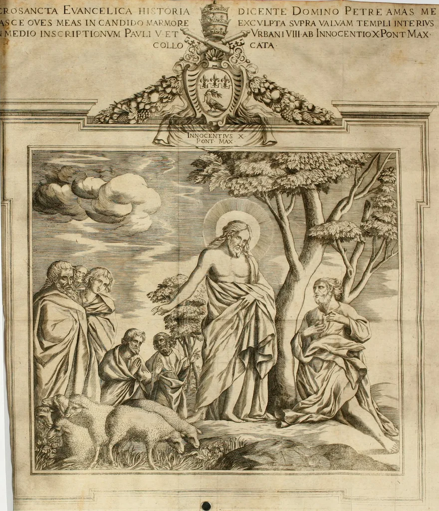 An illustration from Basilicae veteris vaticanae descriptio, 1646, leaf 197