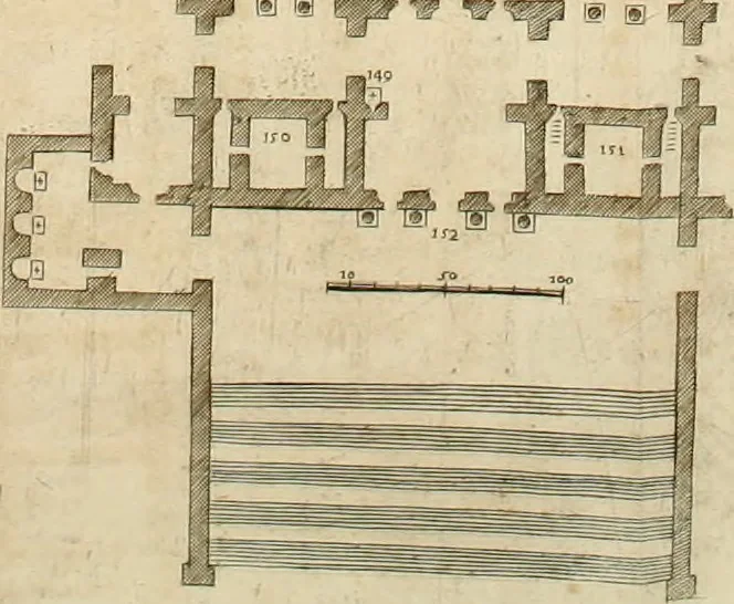 An illustration from Basilicae veteris vaticanae descriptio, 1646, leaf 21