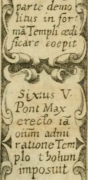 An illustration from Basilicae veteris vaticanae descriptio, 1646, leaf 8