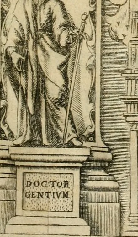 An illustration from Basilicae veteris vaticanae descriptio, 1646, leaf 8