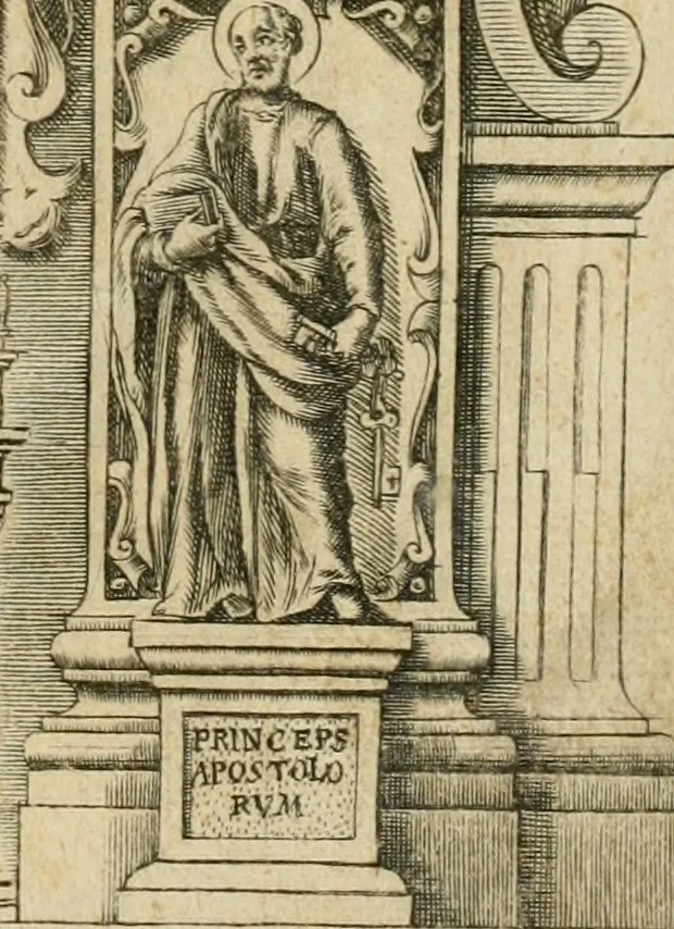 An illustration from Basilicae veteris vaticanae descriptio, 1646, leaf 8