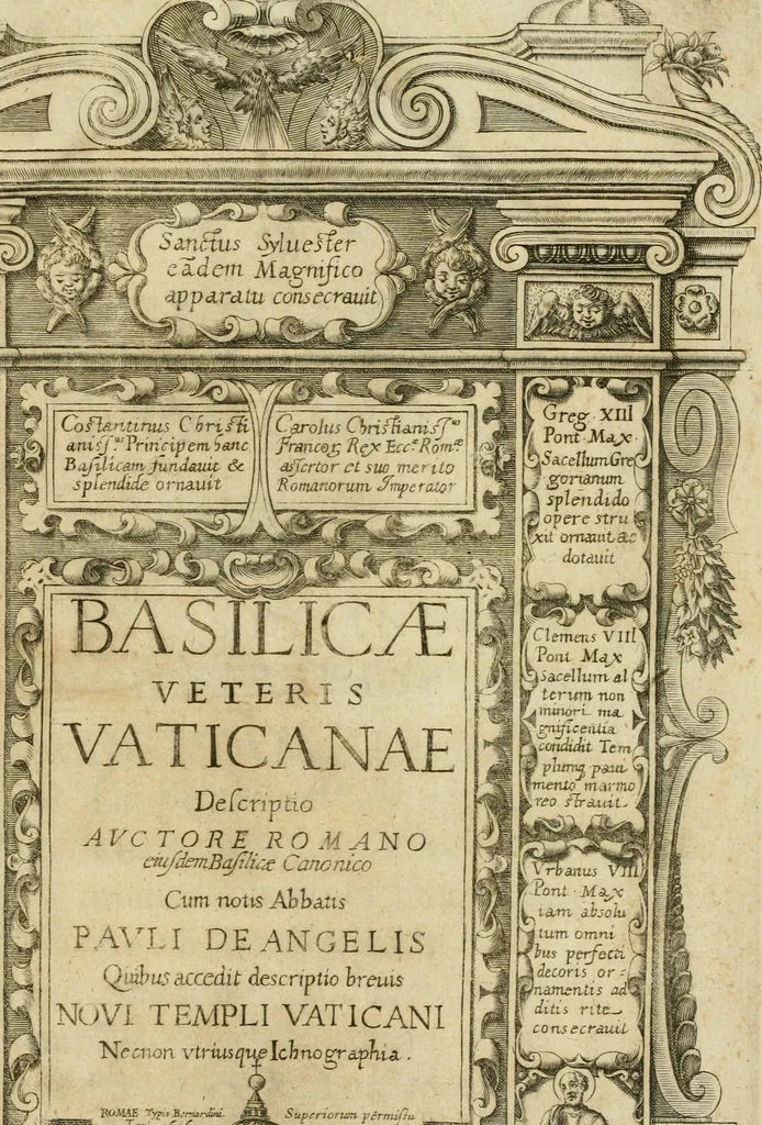 An illustration from Basilicae veteris vaticanae descriptio, 1646, leaf 8
