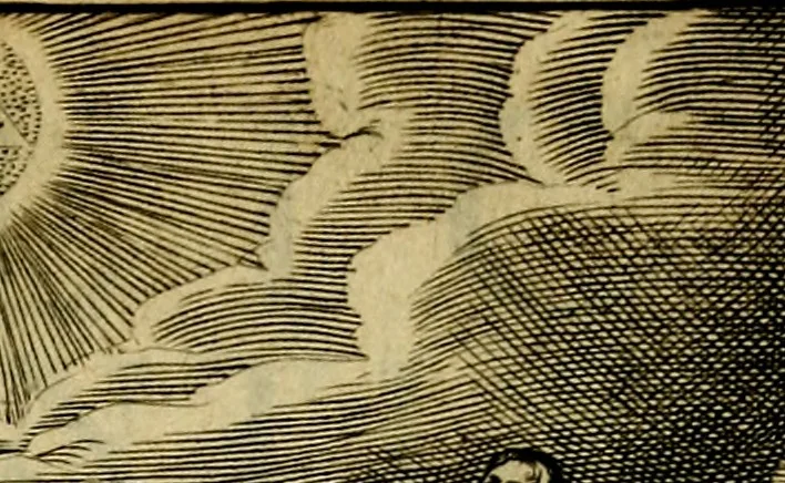 An illustration from Basilica sapientiae septem columnis insistens Reverendissimis, Adm: Reverendis, Religiosis, Praenobilibus, Nobilibus, ac Eruditis DD. AA. LL. & Philosophiae Baccalaureis, cum e literario Philosophici certamnins stadio victores in antiquissimae ac celeberrimae Universitatis Viennensis Theatro Academico primam daphnem largiente R. P. Ioanne Pfleger.., 1651, leaf 4