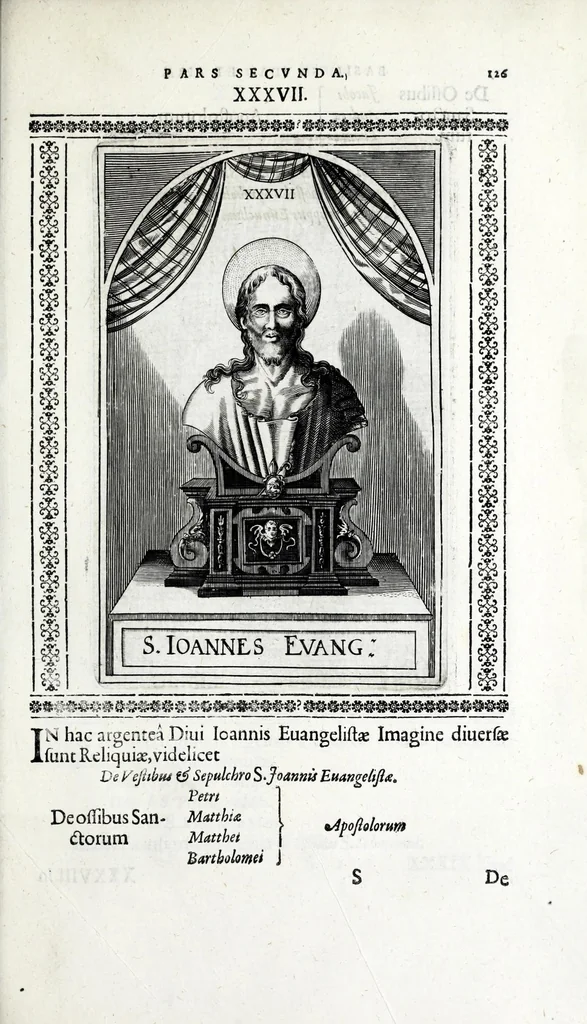 An illustration from Basilica SS. Vdalrici et Afrae Augustae Vindelicorum : historice descripta atque aeneis figuris illustrata : cum breui chronico eiusdem ab anno C. 46 vsque ad nostra tempora, 1627, leaf 177