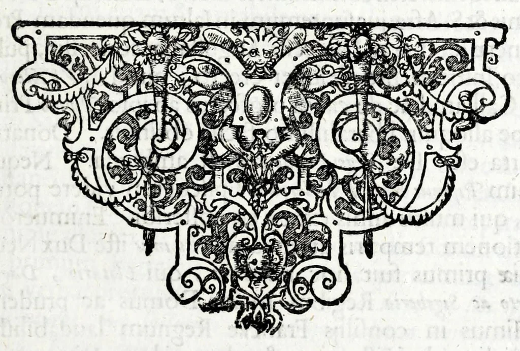 An illustration from Basilica SS. Vdalrici et Afrae Augustae Vindelicorum : historice descripta atque aeneis figuris illustrata : cum breui chronico eiusdem ab anno C. 46 vsque ad nostra tempora, 1627, leaf 37