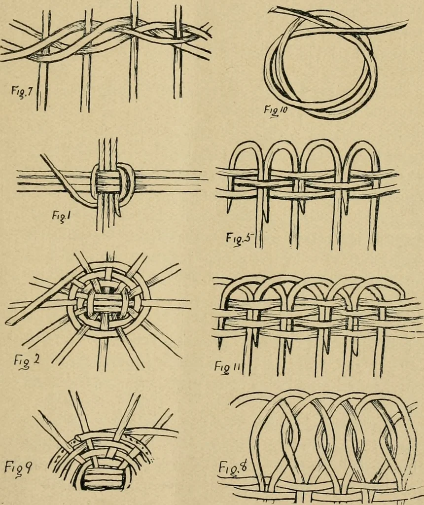 An illustration from Basket making .., 1902, leaf 12
