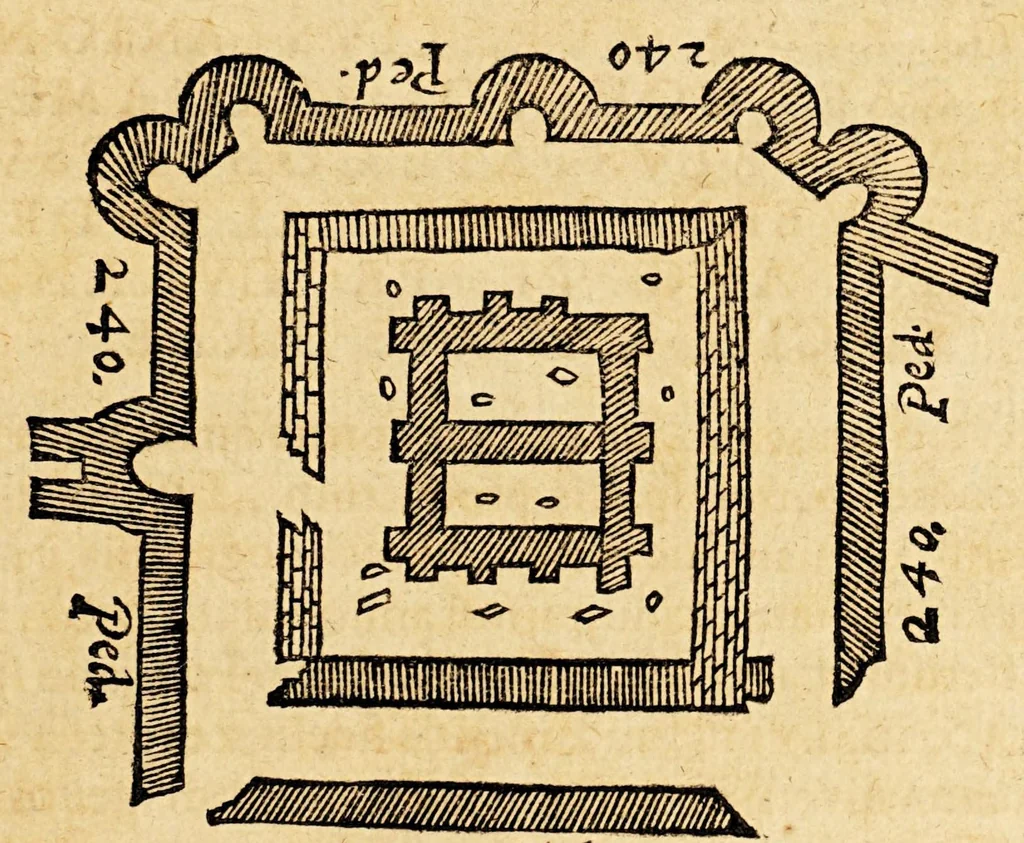 An illustration from Batavia illustrata, seu De Batavorum insula, Hollandia, Zelandia, Frisia, territorio Traiectensi et Gelria, : scriptores varij notae melioris, nunc primùm collecti, simulqúe editi., 1609, leaf 189