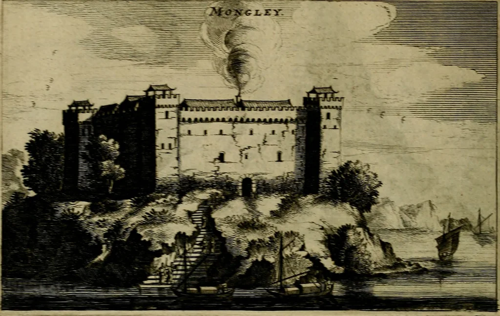 An illustration from Legatio Batavica ad magnum Tartariae chamum Sungteium, modernum Sinae imperatorem : historiarum narratione, quae legatis in provinciis Quantung, Kiangsi, Nanking, Xantung, Peking, & aula imperatoriâ ab anno 1655 ad annum 1657 obtigerunt, ut & ardua Sinensium in bello Tartarico fortunâ, provinciarum accurata geographia, urbium delineatione, nec non artis & naturae miraculis ex animalium, vegetabilium, mineralium genere per centum & quinquaginta aeneas figuras passim illustrata & conscripta vernacule, 1668, leaf 107