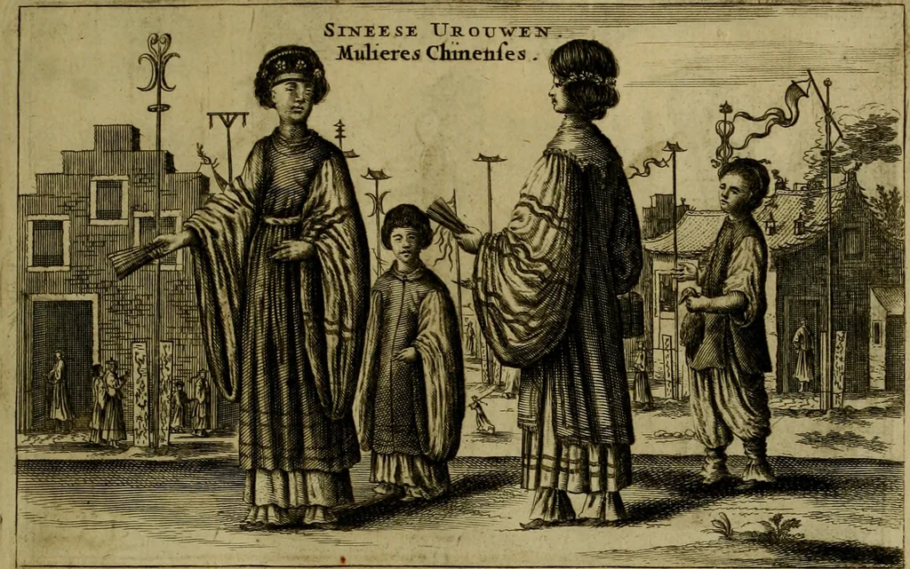 An illustration from Legatio Batavica ad magnum Tartariae chamum Sungteium, modernum Sinae imperatorem : historiarum narratione, quae legatis in provinciis Quantung, Kiangsi, Nanking, Xantung, Peking, & aula imperatoriâ ab anno 1655 ad annum 1657 obtigerunt, ut & ardua Sinensium in bello Tartarico fortunâ, provinciarum accurata geographia, urbium delineatione, nec non artis & naturae miraculis ex animalium, vegetabilium, mineralium genere per centum & quinquaginta aeneas figuras passim illustrata & conscripta vernacule, 1668, leaf 398