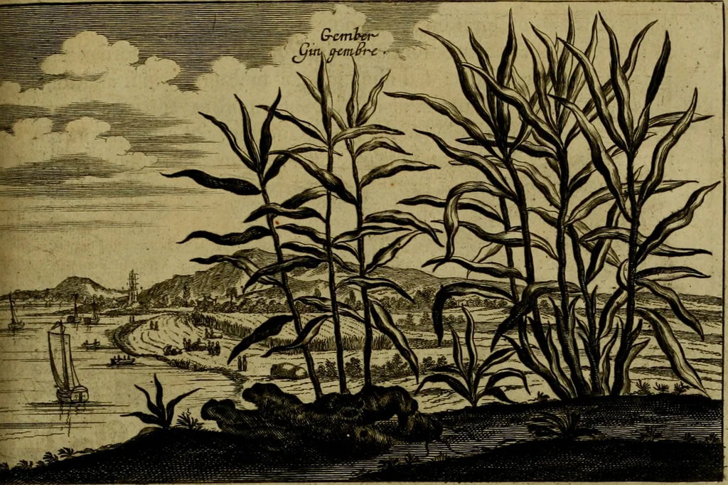 An illustration from Legatio Batavica ad magnum Tartariae chamum Sungteium, modernum Sinae imperatorem : historiarum narratione, quae legatis in provinciis Quantung, Kiangsi, Nanking, Xantung, Peking, & aula imperatoriâ ab anno 1655 ad annum 1657 obtigerunt, ut & ardua Sinensium in bello Tartarico fortunâ, provinciarum accurata geographia, urbium delineatione, nec non artis & naturae miraculis ex animalium, vegetabilium, mineralium genere per centum & quinquaginta aeneas figuras passim illustrata & conscripta vernacule, 1668, leaf 442