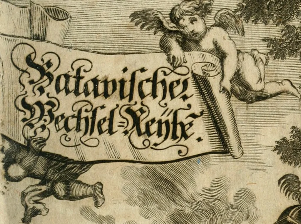 An illustration from Batavischer Wechsel-Reihen, das ist: Kurtze Vorstellung der Grund-Ursachen, wodurch sich das Frantzösisch-Holländische Kriegs-Feuer, so von dar aus nunmehr durch gantz Europa aufgeflammet, entzündet, und um derent willen so urplötzliche zerrütt- und abwechslung in denen vereiningten Provintzen erfolget, 1678, leaf 2