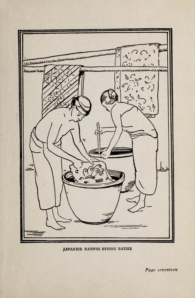 An illustration from Batik and other pattern dyeing, 1920, leaf 19