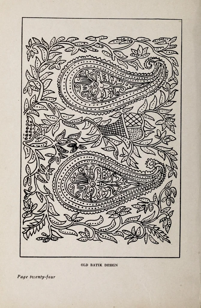 An illustration from Batik and other pattern dyeing, 1920, leaf 26