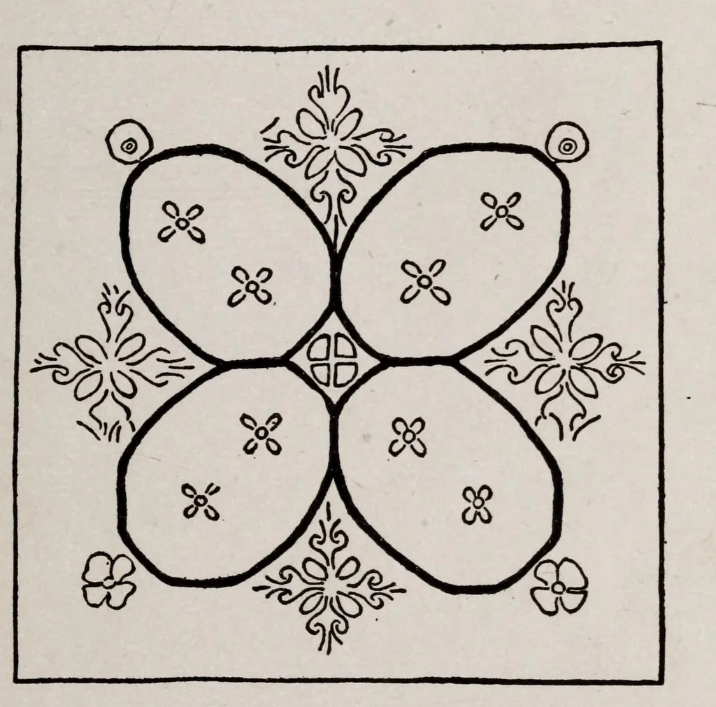 An illustration from Batik and other pattern dyeing, 1920, leaf 35