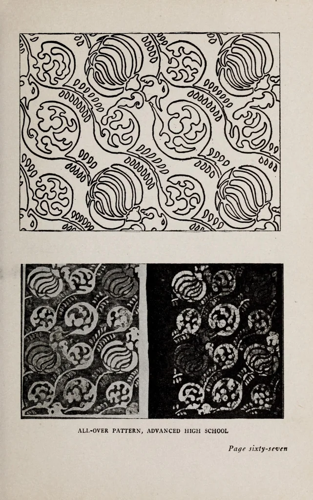 An illustration from Batik and other pattern dyeing, 1920, leaf 69