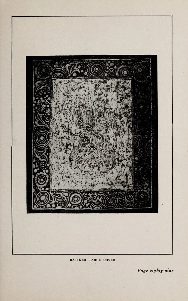 An illustration from Batik and other pattern dyeing, 1920, leaf 91