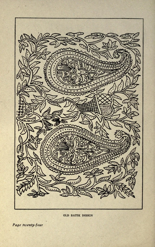 An illustration from Batik and other pattern dyeing, 1920, leaf 28