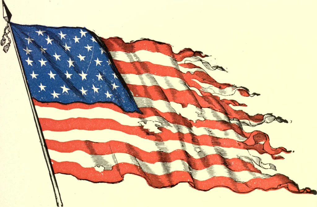 An illustration from Report of the Battle Flag Committee appointed by the Twenty-Fourth General Assembly to provide cases and transfer the Iowa battle flags from the Arsenal to the State capitol, 1896, leaf 8