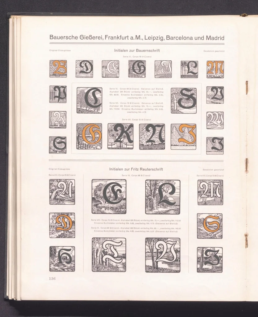 An illustration from Hauptprobe in gedrängter Form der Bauerschen Giesserei Frankfurt am Main, 1923, leaf 175